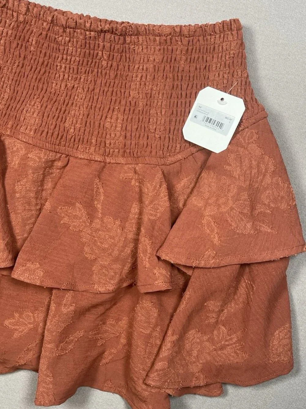 NWT Altard State Ruffled Lined Arabian Spice Mini Skort - Women Size Large